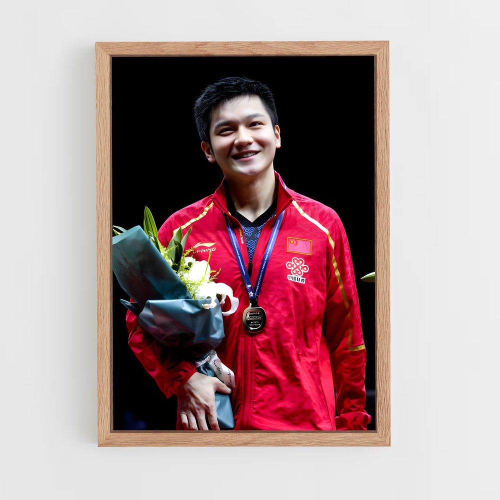 Poster Sourire en Fleurs – affiche Tennis de table (vue 4)